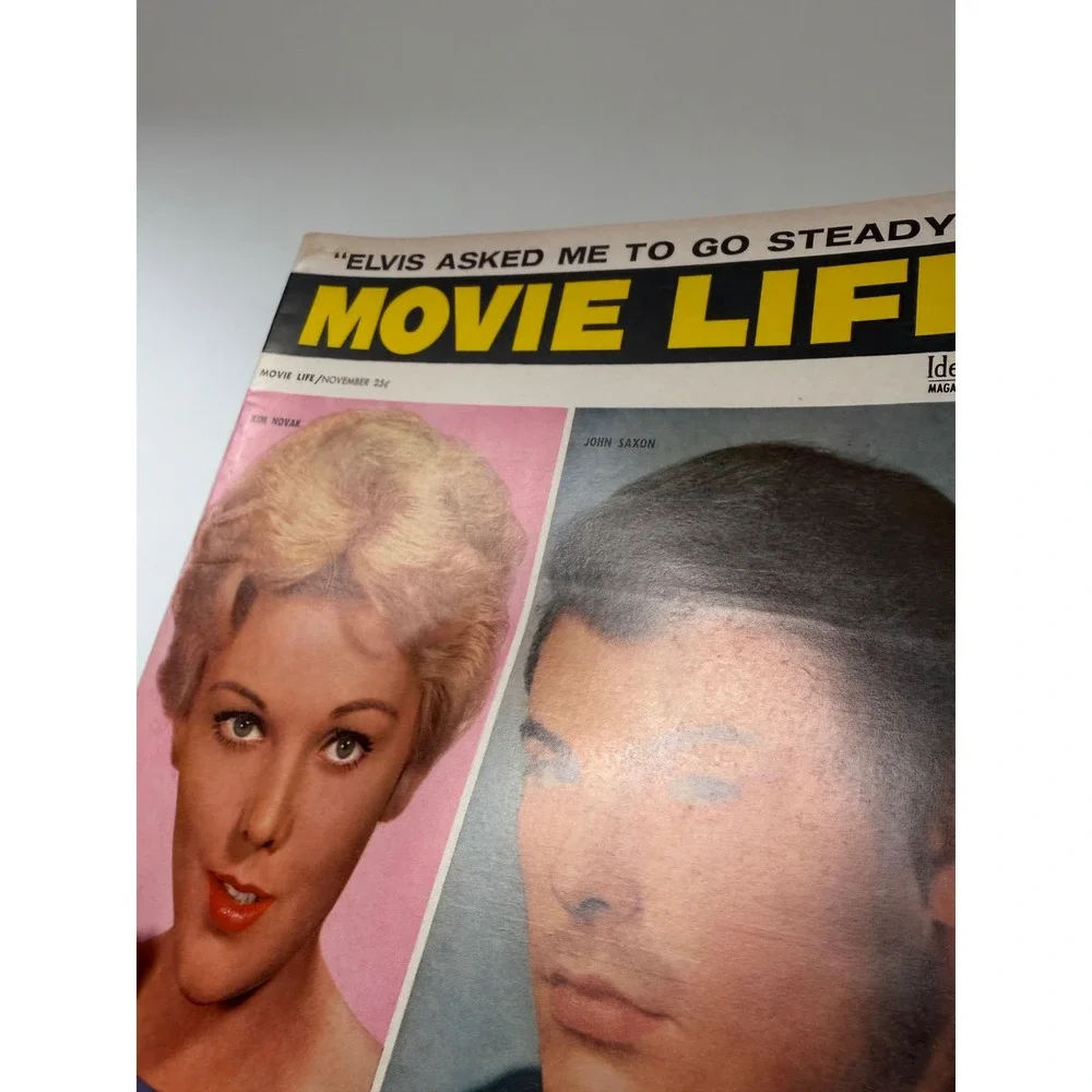Vintage Movie Life Magazine Nov 1957 Kim Novak John Saxon Pat Boone Ricky Nelson